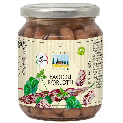 Bio Borlotti-Bohnen (gekocht)